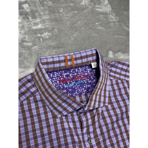 Robert Graham Modern American Checkered Long Sleeve Button Up Shirt 2XL - Picture 11 of 13